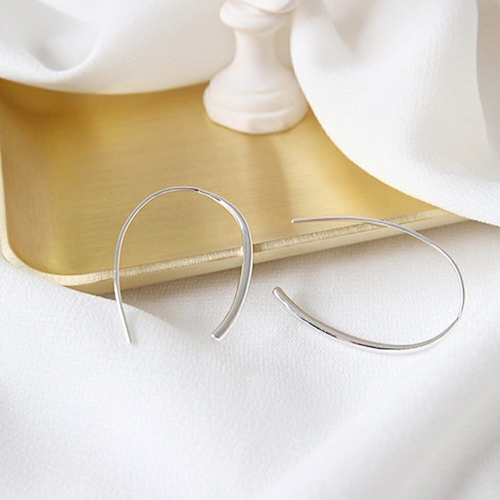 GOLD ear threader earrings - Picture 7 of 7